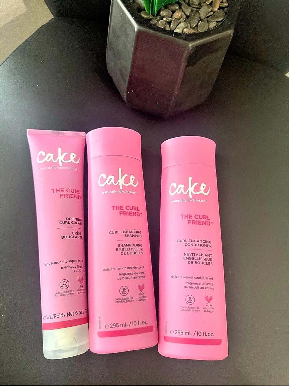 cake The Curl Friend Curl Haircare Set Pink NWT